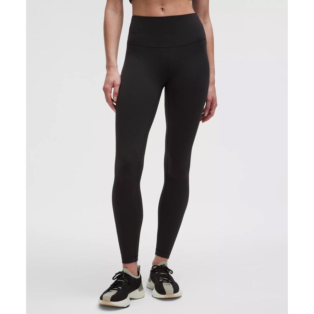 Lululemon Black Wunder Under High Waist Black Leggings Activewear Workout- Sz 6